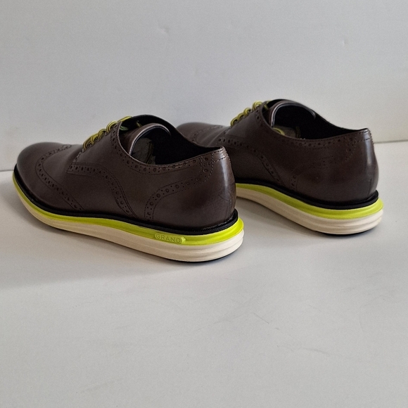Cole Haan Oxford Original Grand Quiet Shade Lux Leather Brogue Wingtip Shoes- 8 - Picture 7 of 15